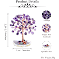 Miniatyrbild 5 av 7: Mini Crystal Tree Healing Crystal Tumble Stone Livets träd Feng Shui träd Ädelstenar Agat pengaträd figurer Prydnad (ametist)