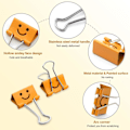 Miniatyrbillede 2 af 5: Farvede Papirclips med Ansigt, 48 stk. 25 mm Medium Assorterede Smile Bull Clips Multi Farve Søde Hule Smilende til Kontor