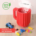 Miniatyrbild 2 av 5: Byggbar kaffemugg i tegel, rolig kopp med kreativa byggstenar för barn, män, kvinnor, födelsedag jul (röd)