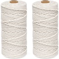 Miniatyrbild 1 av 3: Macrame Rope Kit 3 mm x 200 m Beige bomullsgarn, 100 % bomull Macrame garn snöre, naturlig bomullssnöre för stickning Hängande växt Gör-det-själv-dekoration Gif