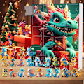 Miniatyrbillede 1 af 7: Julekalender til jul Sød baby drage akryl charm ferie vedhæng Christmas Blind Box Set C