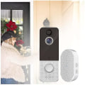Miniatyrbillede 2 af 5: Dørklokkekamera, Wifi Kamera Ring Detektion Video Dørklokke Bredvinkelvisning Nattesyn HD Cloud Storage (sort)