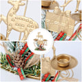 Miniatyrbilde 3 av 6: 3 stk. Juleelg Lysestake Lysestakeholder Pynt Jernkunst Lysestake Dekor Juledekorasjoner Gaver Ornamenter