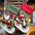 Miniatyrbillede 1 af 5: 2 julesokkegaver poser Julemand Julemands slikpose stereo dukke dekorative julesokkegaver pose 45*22cm