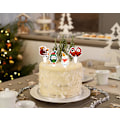 Miniatyrbillede 3 af 4: 48 Stykker Jule Cupcake Wrappers, Snemand Julemand Cupcake Toppers, Juletræer Pingvin Elg Glædelig Jul Ord Cupcake Wrappers, Jul