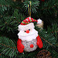 Miniatyrbilde 4 av 5: 4 stk. julepynt Julenissen snømann liten nattlampe lysende smykker juletre dekorasjon anheng