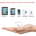 Pikkukuva 8 / 11: Kuulokeliitäntäsovitin iPhonelle, sovitinjakaja lataus- ja kuulokeliitäntään iPhone 11/XR/XS/X/7/8:lle, ääni ja lataus sekä puhelutoiminnot