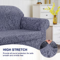 Miniatyrbilde 2 av 6: Sofatrekk 2-delt Jacquard Damask Trekk for 2-seters Sofa Stretch Møbelbeskytter Stoltrekk for Stue Barn, Kjæledyr (Medi