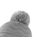 Miniatyrbild 4 av 4: Cap för barn enfärgad pälsboll plus fleecerandig baby cap (grå)