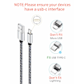 Pikkukuva 2 / 6: 6 kpl 2 m punottuja Lightning-kaapeleita latausdatakaapeli Samsung XIAOMI HUAWEI