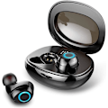 Pikkukuva 1 / 7: Bluetooth 5.1 -kuulokkeet, 3D Hi-Fi Stereo langattomat kuulokkeet IPX7 vedenpitävät, Bluetooth-kuulokemikrofoni mini-pikalatauskotelolla ja mikrofonilla, superkevyet,