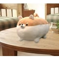 Miniatyrbilde 2 av 6: Kosedyr Plysj Leketøy Anime Corgi Kawaii Hund Plysj Leketøy Myk Pute, Kosedyr Gaver til Gutter Jenter (Brun, 15.7\")