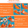Miniatyrbild 3 av 7: 【Ny version】2-i-1 dumpling Maker, multifunktionell gör-det-själv manuell dumpling press-formset, lättverktyg för dumpling make (orange)
