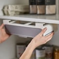 Miniatyrbild 3 av 6: Kök Krydda Flaska Förvaringsställ Kryddställ Självhäftande Väggmonterad Under-Shelf Spice Organizer Kök Förvaringsställ