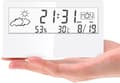 1 Transparent Skärm Väderstation Väckarklocka Inomhus Hygrometer Termometer Väderprognos Sensor Klocka