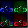 Miniatyrbillede 4 af 5: Cykelhjul Lys Vandtæt Cykeleger Lys LED Neon Dæk Blinkende Lampe Rideudstyr 4 stk