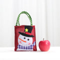 Miniatyrbillede 3 af 6: 4 stk. Julegavepose til børn Ny julepose i linned Æblepose Slikpose Juleaftensgavepose 33*17*12cm