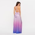 Miniatyrbilde 4 av 5: Konvertibel Multi Way Maxi Wrap Kjole for Kvinner Greske Lange Kjoler (Gradient Purple-M)
