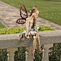 Miniatyrbild 5 av 5: Fannie the Garden Fairy Sittande Staty, 21 cm, Polyresin, Full Color Palette