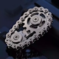 Miniatyrbild 4 av 5: Sprockets Svänghjul Fingertop Gyro Sprockets Kedjor Metallleksak Guld multicolor