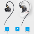Miniatyrbild 6 av 8: 3,5 mm trådbundna hörlurar HIFI bas hörlurar in-ear headset lila blue