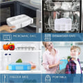 Miniatyrbild 5 av 9: Bärbar Lunchbox Mikrovågs Lunchbox Barnservis blå 4 galler gray 5 grids