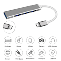 Miniatyrbild 4 av 5: USB C HUB 3.0 Typ C 3.1 4 Port Multi Splitter Adapter Silver