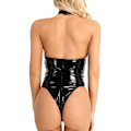 Miniatyrbild 2 av 3: Sexig Babydoll Bodysuit i konstläder Damunderkläder Underkläder Black XL M