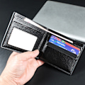 Miniatyrbild 5 av 5: Herrplånbok Äkta läder Herrplånböcker Premiumprodukt Real C Svart one size Black