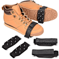 Miniatyrbild 1 av 2: Anti-halk Grippers Snow Ice Skor Grips Vinterstövlar Metal Strap