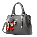 Miniatyrbild 1 av 6: PU-läder handväska för kvinnor Crossbody Tote Axelväska grå 31*13*23cm gray