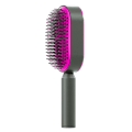 Miniatyrbild 9 av 10: Självrengörande Hårborste 3D Luftkudde Massage Hårborste Detangler Hårkam för Eliminera Trassel Alla Hårtyper rosa