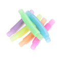 Miniatyrbild 3 av 5: 5 st Sensoriska Självlysande Pop Tube Fidget Leksak Stressreducerande Multifärgad