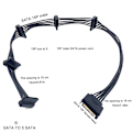 Miniatyrbild 1 av 8: SATA 15Pin hårddisk Power Splitterkabel sladd sata till 5 sata