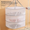 Miniatyrbild 2 av 10: Vikbar örttorkställ Multipurpose fiskfrukttorkhållare för inomhus utomhus Four Layer 1 Layer