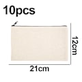Miniatyrbild 2 av 5: 10-pack tom gör-det-själv hantverksväska Canvas Case Tomma sminkväskor Canvas Pennspåse Bulk Canvas Kosmetikväska Multi