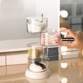 Miniatyrbild 7 av 8: 360° roterande förvaringslåda för kosmetiska smycken vit 4 lager white flat top