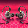 Miniatyrbild 2 av 8: 3,5 mm trådbundna hörlurar HIFI bas hörlurar in-ear headset lila black