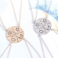 Miniatyrbild 4 av 10: 4 delar set vänskap halsband BFF hänge SILVER silver silver