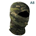Miniatyrbild 1 av 5: Kamouflage Balaclava Full Face Wargame Cykelhjälm Liner A1 A8