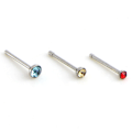 Miniatyrbild 7 av 8: 60 STK/ Set Strass Nose Ring Ben Stud Rostfritt stål Vit Multicolor