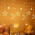 Miniatyrbild 4 av 4: LED String Lights 3,5 m Star Moon LED Gardin Light Dekoration