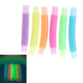 Miniatyrbild 2 av 5: 5 st Sensoriska Självlysande Pop Tube Fidget Leksak Stressreducerande Multifärgad