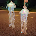 Miniatyrbild 6 av 8: Färg DIY Jellyfish Lamp Lantern Jellyfish Light Lantern Lila