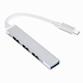 Miniatyrbild 1 av 5: USB C HUB 3.0 Typ C 3.1 4 Port Multi Splitter Adapter Silver