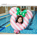 Miniatyrbild 4 av 7: Baby Cartoon Arch Beach Uppblåsbar Pool Float Simring rosa 96*85*70cm