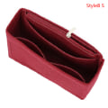 Miniatyrbild 1 av 5: 1:a Kvinnor Insert Bag Filt Tyg Handväska Organizer Bag Black StyleB S Red StyleB S
