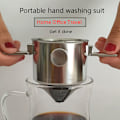 Miniatyrbild 2 av 8: Vikbart kaffefilter, häll över mesh , droppnät