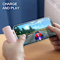Miniatyrbild 3 av 8: 5000Mah trådlös Mini Power Bank snabbladdning rosa iphone ipod black type-c