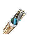 Miniatyrbild 3 av 3: 3 i 1 multi USB laddare laddkabel för Apple typ C Android--1,5 m guld